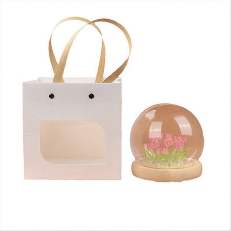 Künstliche Tulpen-Nachtlampe, DIY-Deko-Nachttischlampe, Rosa, Blumenornament fürs Schlafzimmer (1/5)