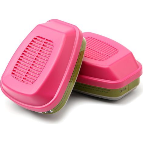 Cartouches filtrantes pour respirateurs 60926, anti-poussière, anti-vapeurs organiques et anti-produits chimiques, compatibles avec les respirateurs 6200, 6800, 7502 et FF402 (lot de 2) (1/5)