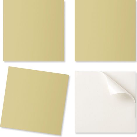 Baldosas de vinilo autoadhesivas - Decoraci贸n de pared para oficina, color amarillo, 20x20x20 cm