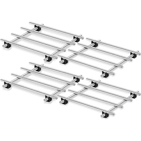 Ensemble de 4 grilles en acier inoxydable pour casseroles et poêles, pour refroidir les aliments chauds, pour la cuisson et la pâtisserie. (1/5)