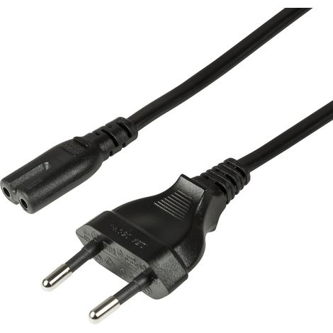 Cable para aparatos Euro - C7 Negro 3m
