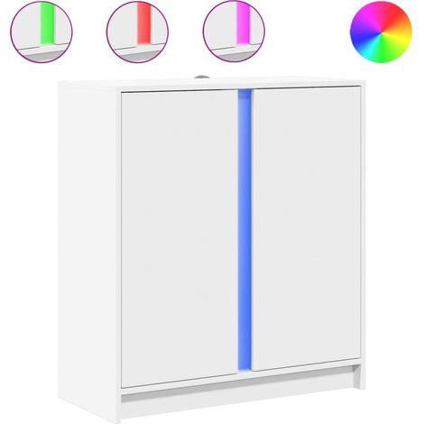 Maison Exclusive - Credenza con LED Bianca 77x34x85 cm in Legno Multistrato