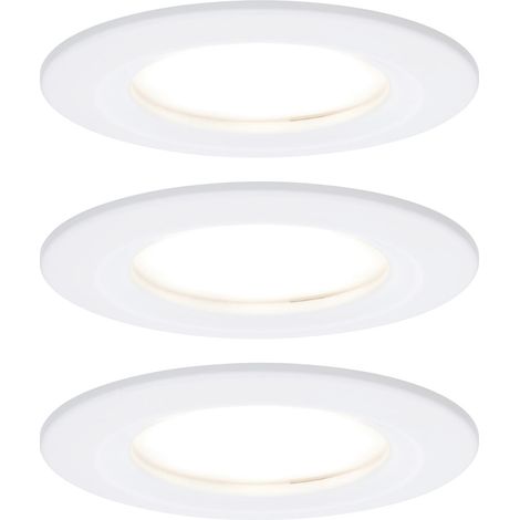Paulmann Nova Bad-Einbauleuchte 3er Set LED LED 18 W IP44 Weiß (matt) (1/5)