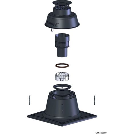 Terminal avec Solin DE DIETRICH DY899 pour Conduit Flexible PPS Ø80mm - 100015329
