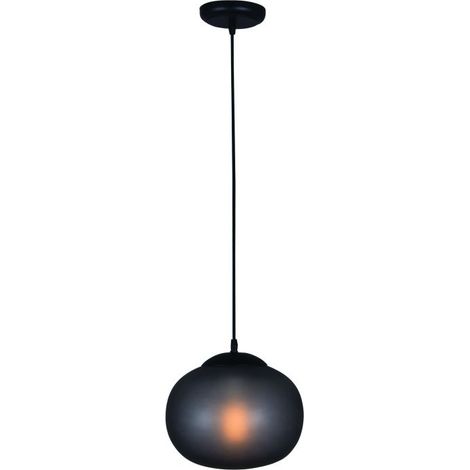 Suspension Luminaire D250 Pour Ampoule LED E27 Noir Mat ZAMBELIS FS (1/2)