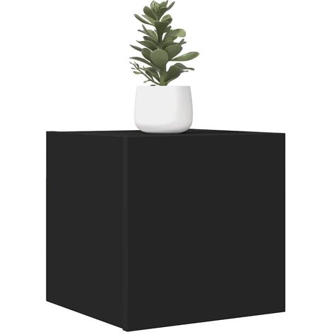 GBLY Meubles TV muraux 2 pcs Noir 30,5x30x30 cm