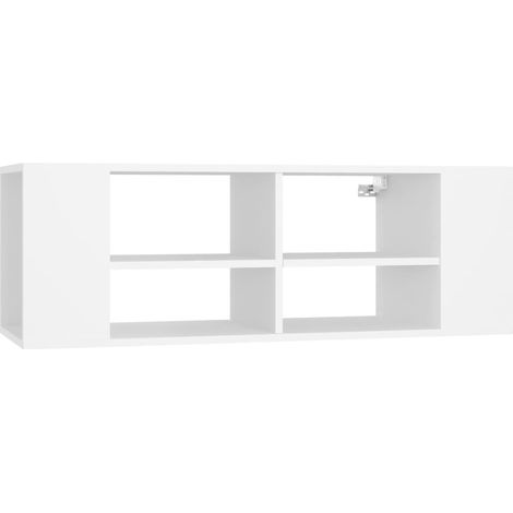 Mueble TV multimedia Estante TV Aparador TV Comedor Salón Dormitorio Montaje en pared 102 x 35 x 35 cm Madera de ingeniería blanca 020027743 (1/5)