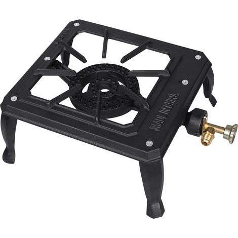 Réchaud à gaz portable en fonte propane GPL pour camping, restaurant, traiteur, pêche (1/5)