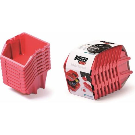 Kistenberg kuwety 15 bineer short 8szt. czerwone 144x118x84mm