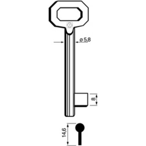 5 x SILCA 5010 CHIAVE PATENT PASSEPARTOUT CORTA BRONZATA
