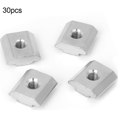 30 Stück T-Nutmuttern-Set der Serie 30, Aluminiumprofil, Gewinde-T-Gleitmuttern-Blockbefestigungen (M5) (1/5)