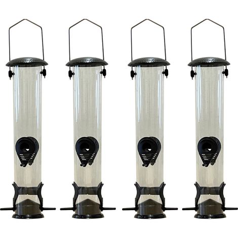 Large Hanging Bird Seed Feeders (Set of 4) (1/5)