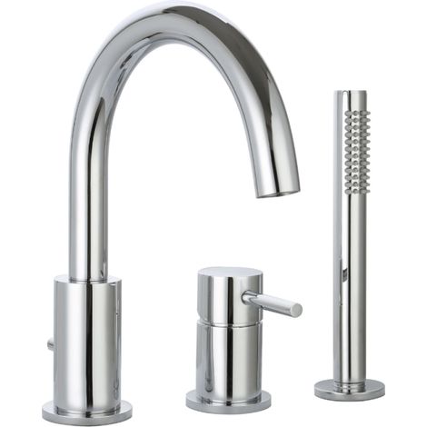 Mitigeur bain douche mécanique 3 trous + douchette 1 jet PAINI Cox chromé
