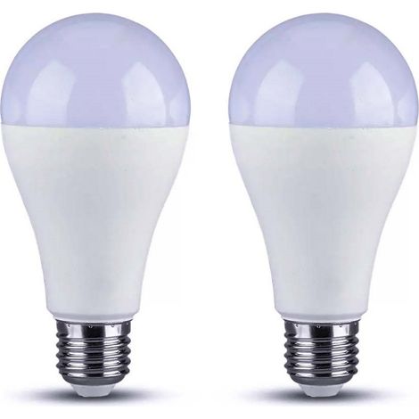 2 PZ Lampada A Led, Lampadina E27 A65 18W 2000LM Bianco Freddo 6500K (1/2)