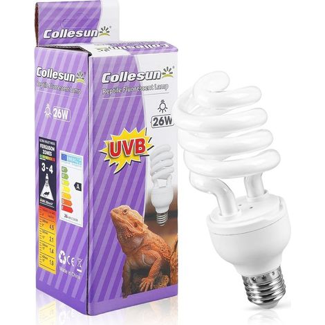 Ampoule UVB pour reptiles 26 W et lampe fluorescente compacte 10 W 220 V, idéale pour les aquariums et les terrariums. (1/5)