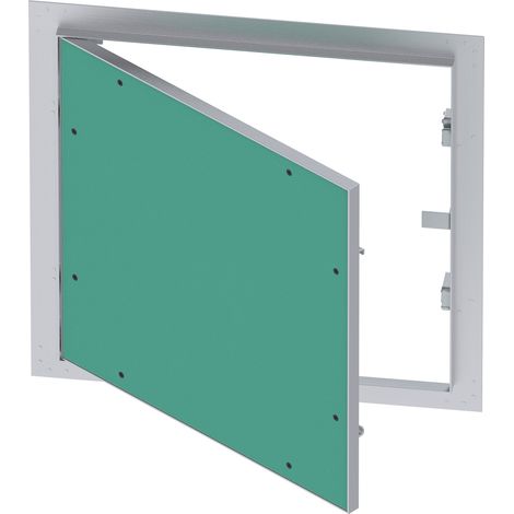 Wiltec Revisionsklappe 40 x 40 cm Revisionstür mit Aluminiumrahmen, Revisionsöffnung mit 12,5 mm Gipskartoneinlage, Revi Klappe für Trockenbau (1/5)