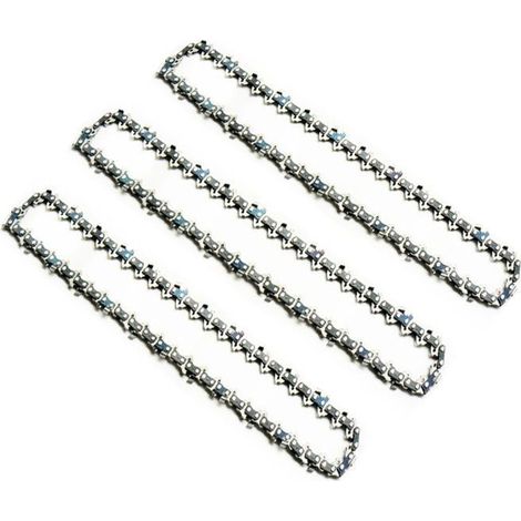 Lot de 3 chaînes de tronçonneuse de 50 cm (20 pouces) – Acier haute qualité – 38 maillons – Lubrification tridimensionnelle pour une coupe optimale (1/5)