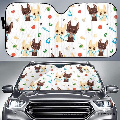 Couverture Pare-Brise Voiture Funny Saint Bernard Dogs Couple