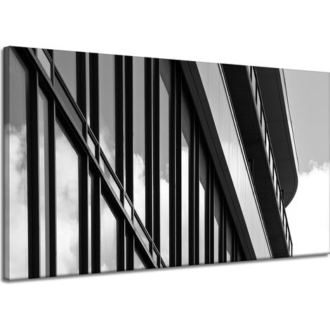 Leinwanddruck Schwarz-Weiß-Bauwesen 120x70