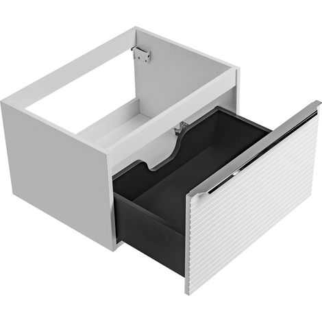 Waschtischunterschrank modern 60 cm LARCIANO-56 in weiß, B/H/T: ca. 60/39,2/45,8 cm (1/5)