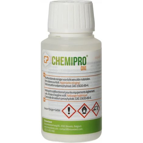 Nettoyant multifonction Chemipro OXI 100g à l'oxygène actif pour bouteilles et matériel hygiénique nettoyage rapide sans rinçage efficace et économique