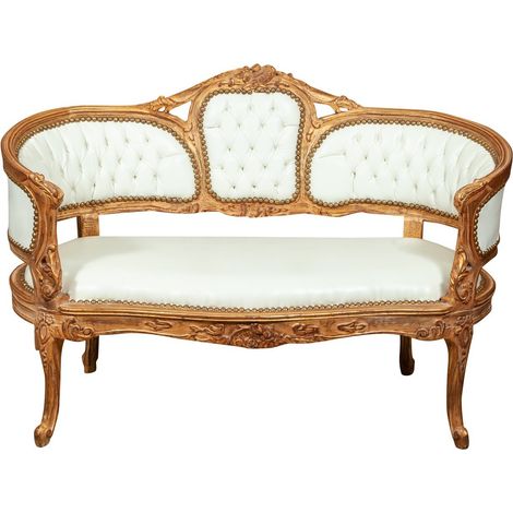 Französisches Sofa im Louis XVI-Stil aus massivem Buchenholz