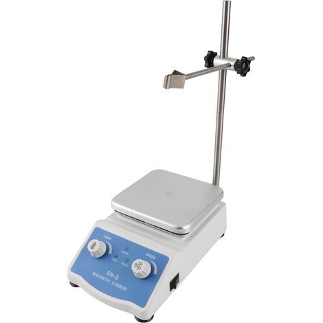 Agitateur magnétique 2000 ml 300-2600 tr/min à plateau de chauffe thermostaté avec barreau magnétique pour expérimentation alimentaire recherche prise UE 100-240V (1/5)