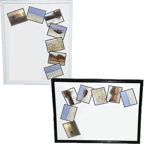 Porta foto bianco nero cornice a giorno per ritratti fotografie da tavolo parete 20x25 - colorigenerali: Set da 2 portafoto 1 per colore (1/5)