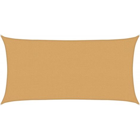 Vela Parasole 160 g/m² Rettangolare Sabbia 2x4 m in HDPE vidaXL