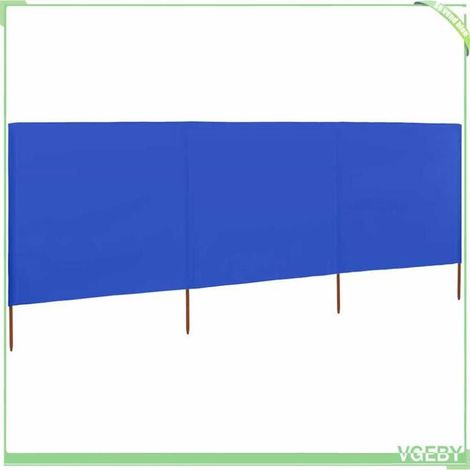 Paravent pliable 3 panneaux - FAFEICY - 47147 - Bleu azuré - 400x120 cm - Tissu non-tissé & bois (1/5)