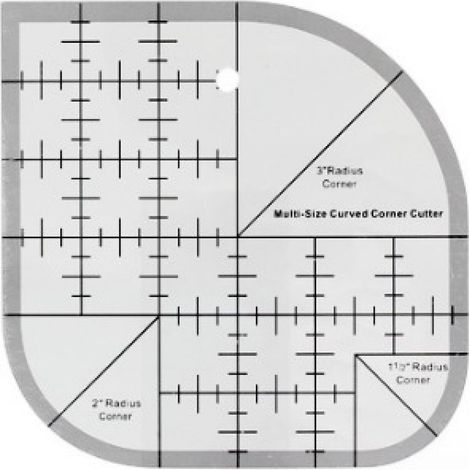 One-piece curved angle ruler, ideal for quilting, sewing and patchwork - rounded edge sewing template, patchwork tool, sewing supplies, for home use (1/5)
