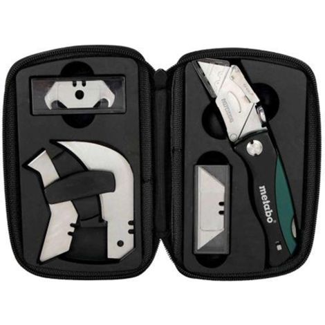 Metabo Folding Locking Utility Knife With 19 All Purpose Blades