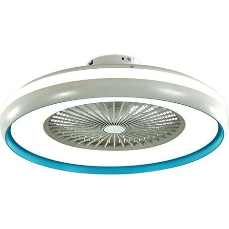 V-Tac – Ventilateur de plafond 45W – Moteur AC silencieux – 7 pales en plastique ABS – Lampe LED 35W 3IN1 CCT avec télécommande (1/5)