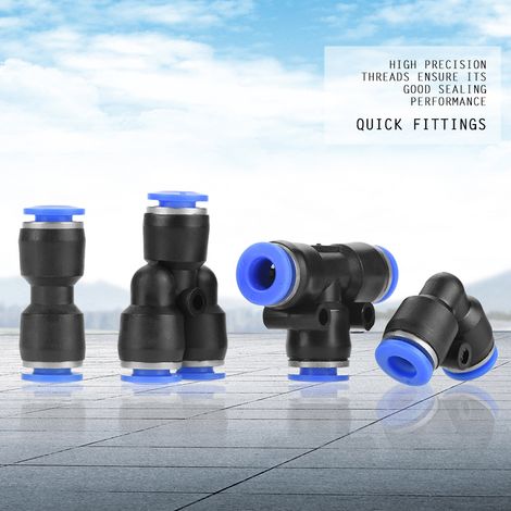 40 Stück 6-mm-Druckluftschlauch-Schnellkupplungen, 4 Formen (1/5)