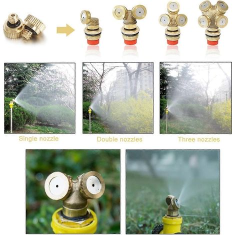 Brass Low Pressure Misting Nozzles for Outdoor Cooling System 16Pcs (1/5)