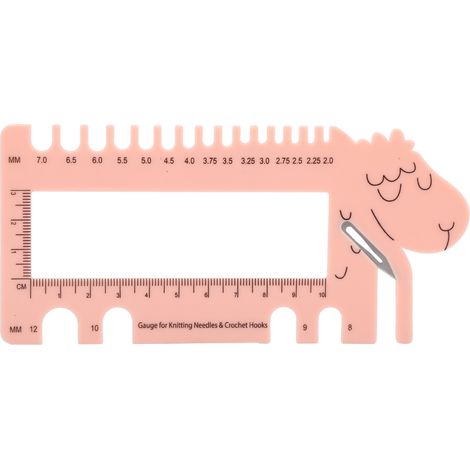 Ruler Plastic Sheep Shape Crochet Sweater Knitting Thread Gauge Measuring Weaving Auxiliary Tool (1/5)