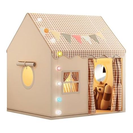 MUHMUH Tente de jeu intérieure pour enfants, avec fenêtre, maison d'enfant, coin câlin, décoration de chambre d'enfant (couleurs neutres) (1/5)