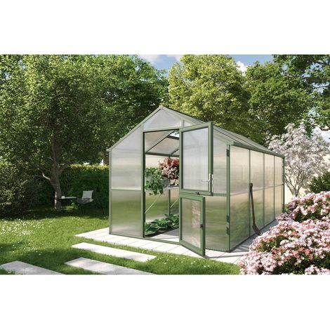 KGT Gewächshaus "Iris IV", tannengrün, 10 m², 16 mm HKP (1/3)