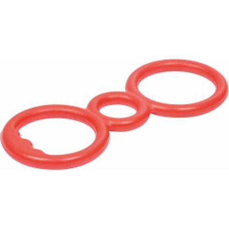 Jouet pour chien « Trois anneaux » 23 cm rouge