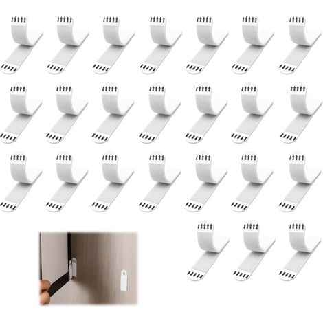 48PCS Languettes Accroche Tableaux, Bandes Adhésives Cadre pour Accroche Tableau Sans Percer, Fixation Sans Clous ni Outils, Retrait Sans Dommage, Forte Tenue pour Surfaces Lisses (1/5)