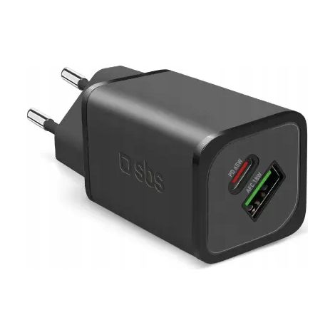 SBS NanoTube GaN PD Wandladegerät 1x USB-C / 1x USB-A 65W Schwarz 1 Stück. (1/2)