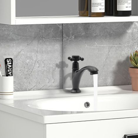 Retro-Kaltwasser-Badarmatur Wasserhahn Freistehend Waschbecken Becken Armatur (1/5)