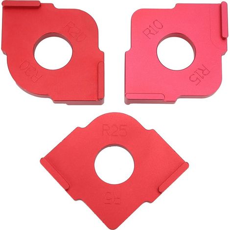 Gabarit d'angle arrondi pour défonceuse, guide de positionnement pour le travail du bois R5-R25 R10-R15 R20-R30 (1/5)
