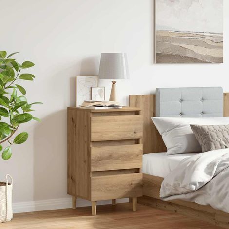vidaXL Bedside Cabinet Artisan Oak 40x35x69 cm Engineered Wood (1/5)