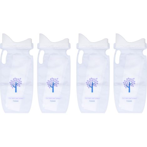 4 pièces Sac à Urine Portable Unisexe, Sac de Toilette d'Urgence pour Voiture, Adulte Enfant Voyage (1/5)