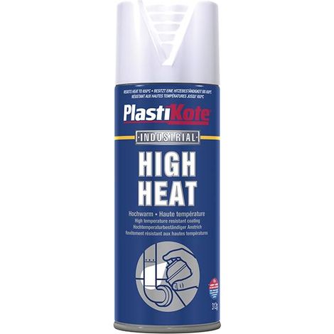 Plastikote High Heat Paint Black 400ml - Heat Resistant to 650°C (1/3)