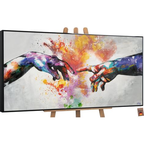 Gemälde Galaktisch Rahmen Schwarz 120x60 cm (1/5)