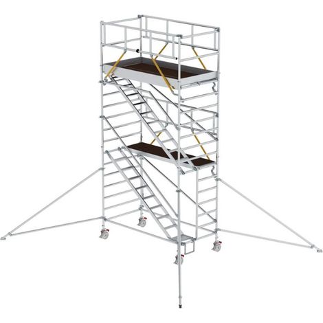 MUNK Rollgerüst SG mit Schrägaufstiegen 1,35x2,45m und Ausleger 6,47m AH