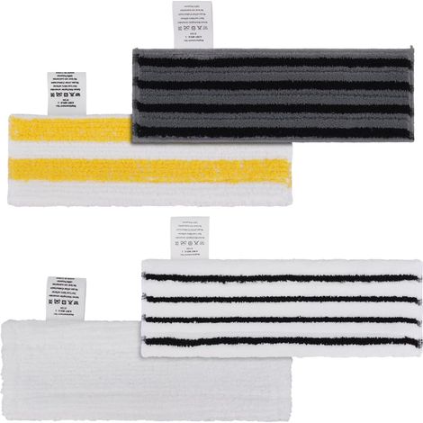 Lot de 4 Lingettes de Rechange en Microfibre Compatible avec Karcher Easyfix SC 1, SC 2, SC 3, SC 4, SC 5 Nettoyeurs Vapeur (4 Types de Lingettes) (1/5)