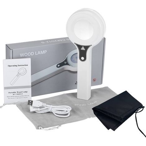 Détecteur de peau rechargeable par USB, lampe de diagnostic Wood, instrument Cat Moss, lampe Wood (1/4)